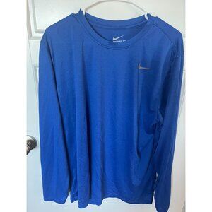 Men's Blue NIke Tee Long Sleeve Running Shirt XL